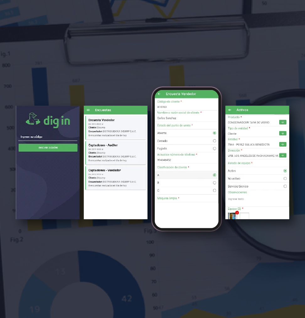 Visual del proyecto Digin